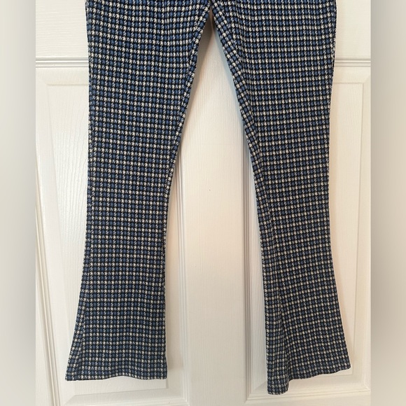 Urban Outfitters Casey Kick Flare Pant - Blue Plaid XS - Picture 3 of 3